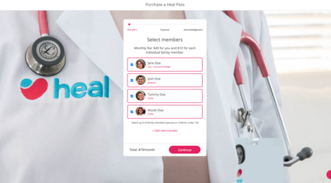 TELEMEDICINE: “HEAL PASS” – PHYSICIAN “HOUSE CALLS” FOR FIXED MONTHLY FEE
