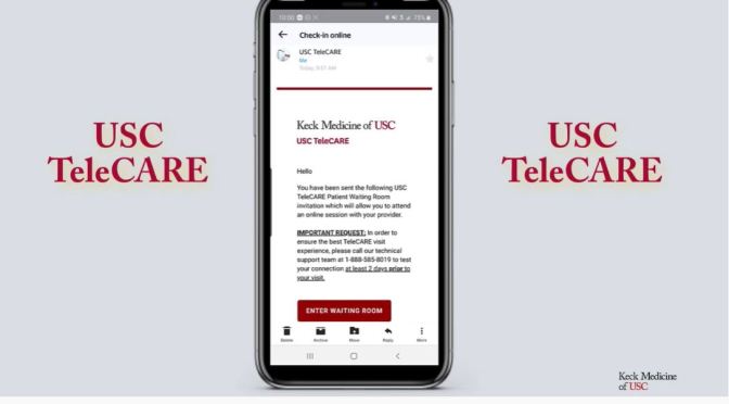 Telemedicine: USC Keck Medicine “TeleCARE” App For Smartphones (Video)