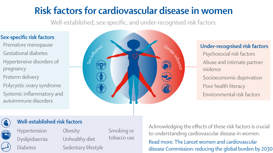Health: Risk Factors For Cardiovascular Disease In Women (Infographic ...