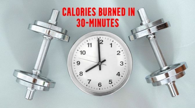 CHARTS: CALORIES BURNED IN 30-MINUTES OF EXERCISE